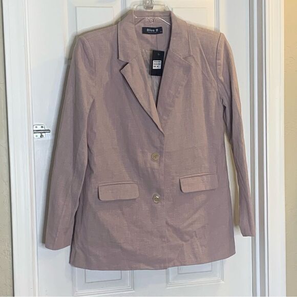 Blue B Collection Dusty Mauve Blazer Size Medium - Picture 3 of 9